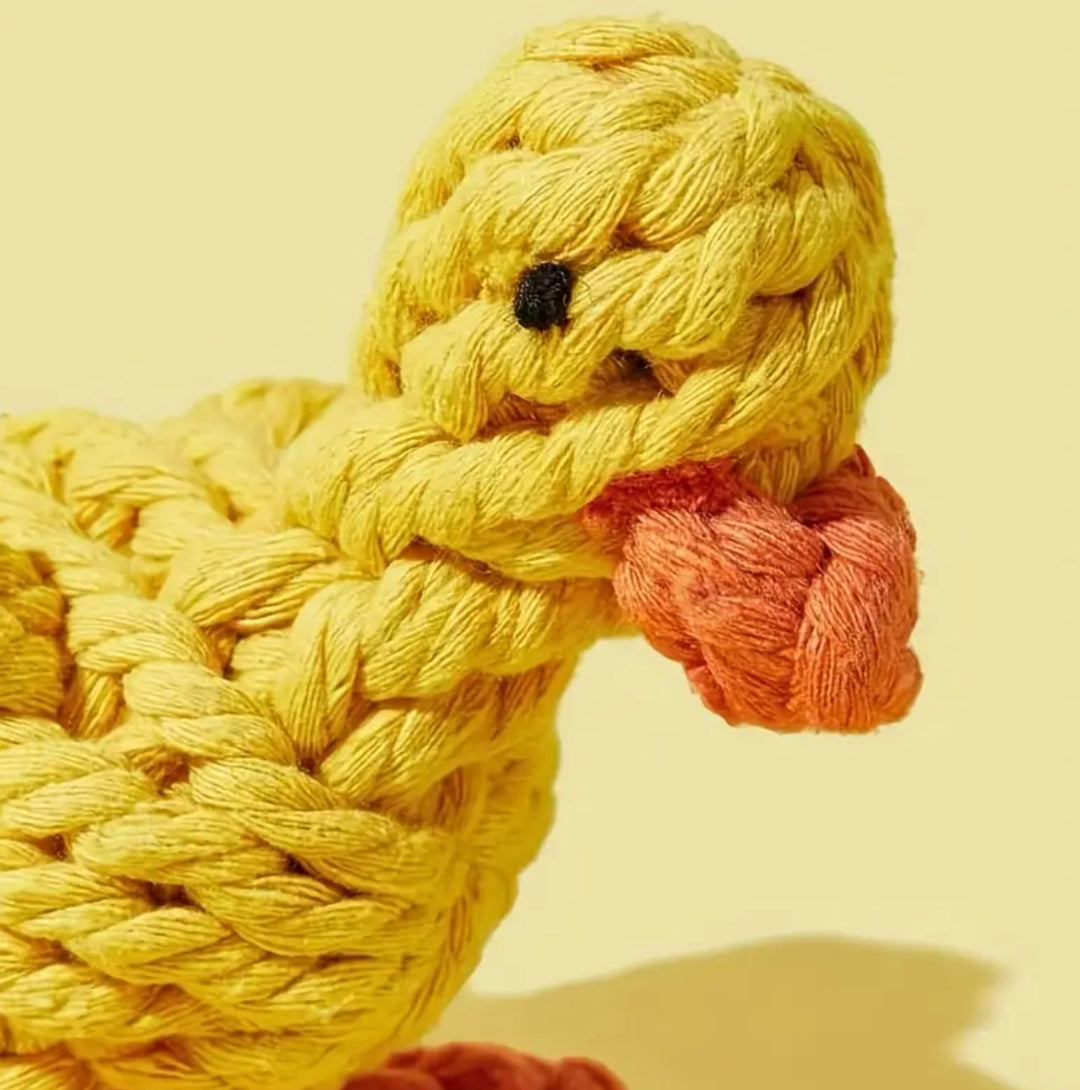 Duck Toy - Durable Bite Resistant - Cotton Rope Material