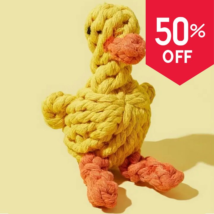 Duck Toy - Durable Bite Resistant - Cotton Rope Material